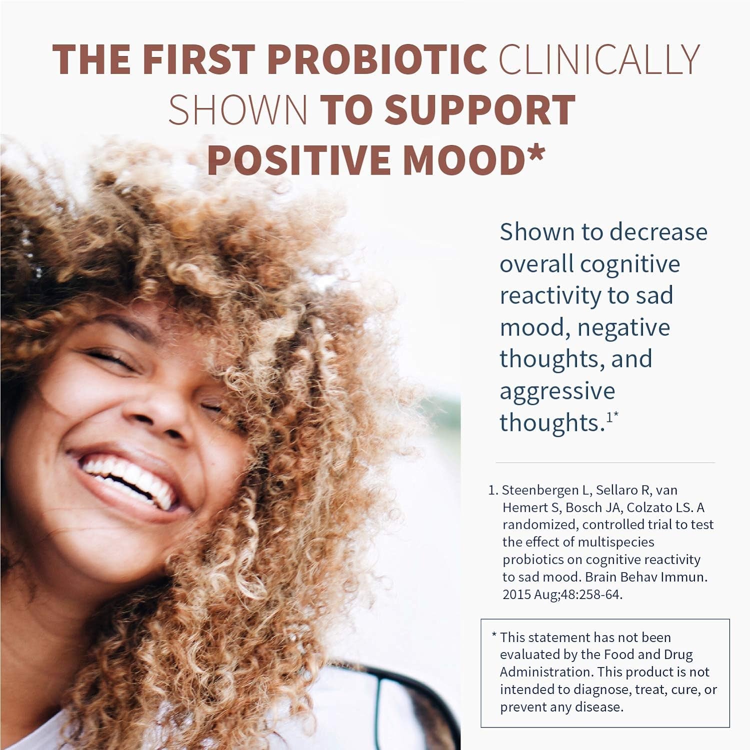 Klaire Labs Mood Probiotic Powder Target Gb-X with Bifidobacterium & Lactobacillus, Clinically Demonstrated to Promote Positive Mood, Shelf-Stable & Hypoallergenic for Men & Women (30 Packets)