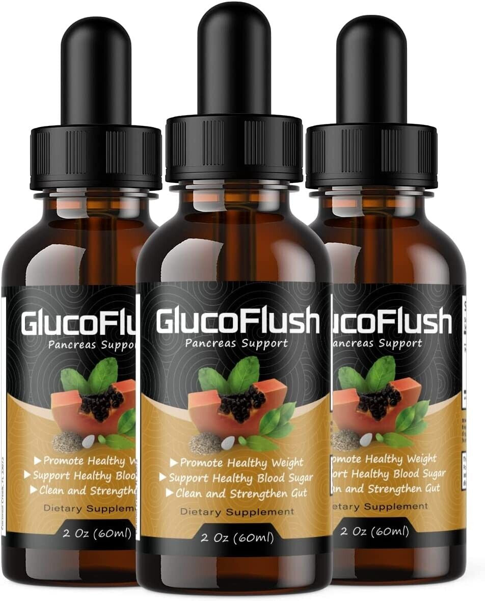 Glucoflush Pancreas Support - Glucoflush Pancrease Support Drops (3 Pack) 