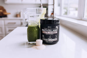 Premium Multi Collagen Peptides Protein Powder (1, 2, 3, 5 & 10) with Vitamin C, Biotin, Hyaluronic Acid, for Hair Skin and Nails - Marine, Bovine, Chicken & Eggshell (Unflavored, 45 Servings) 