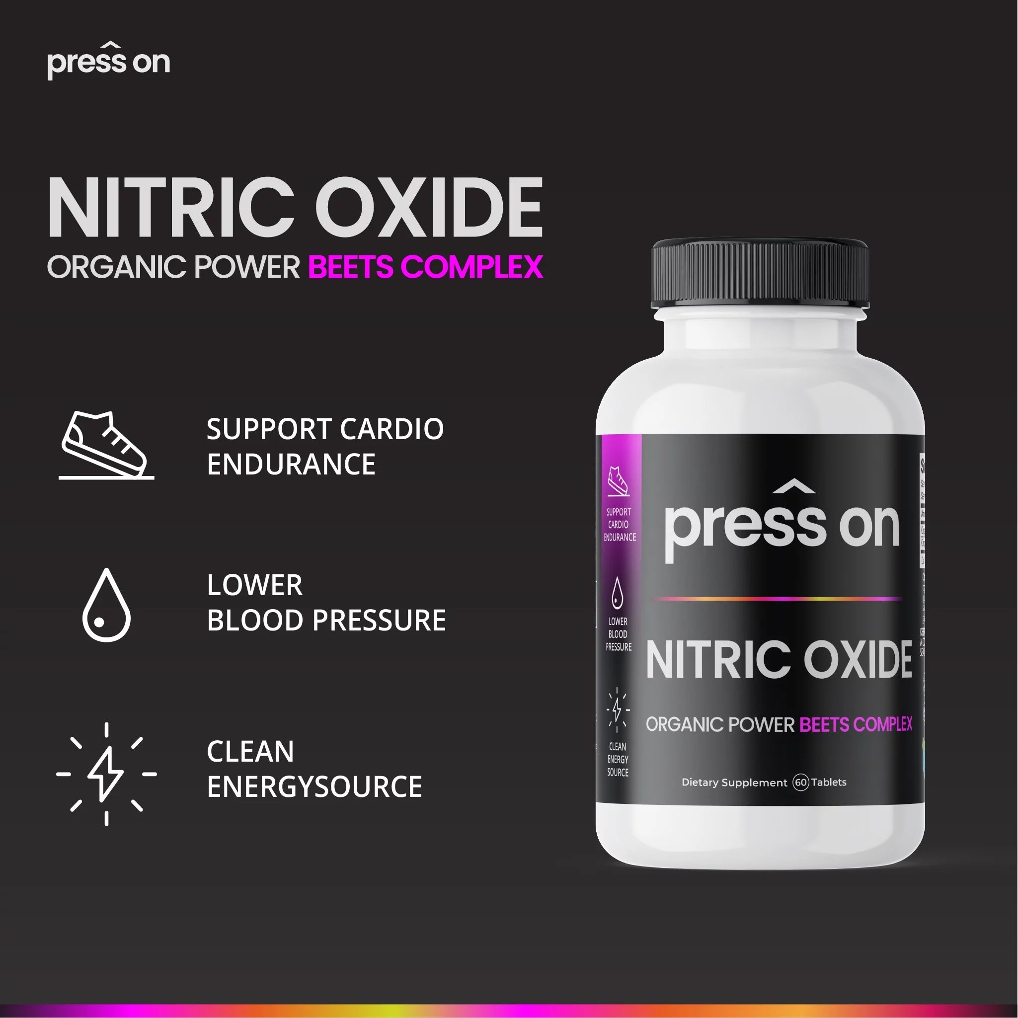 Organic Beet Root Powder Tablets by with 1350Mg per Serving with Black Pepper for Extra Absorption Nitric Oxide Supplement for Circulation, Heart 