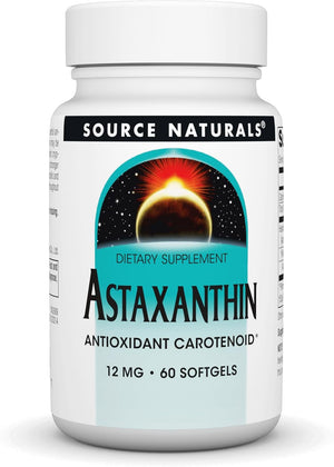 Source Naturals Astaxanthin, Antioxidant Carotenoid, 12Mg - 30 Softgels