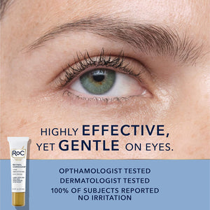 Roc Retinol Correxion Value Set Duo, Deep Wrinkle Anti-Aging Night Face Cream (10 Fl Oz) + Daily under Eye Cream for Dark Circles & Puffiness (.5 Fl Oz), Skin Care Set (Packaging May Vary)