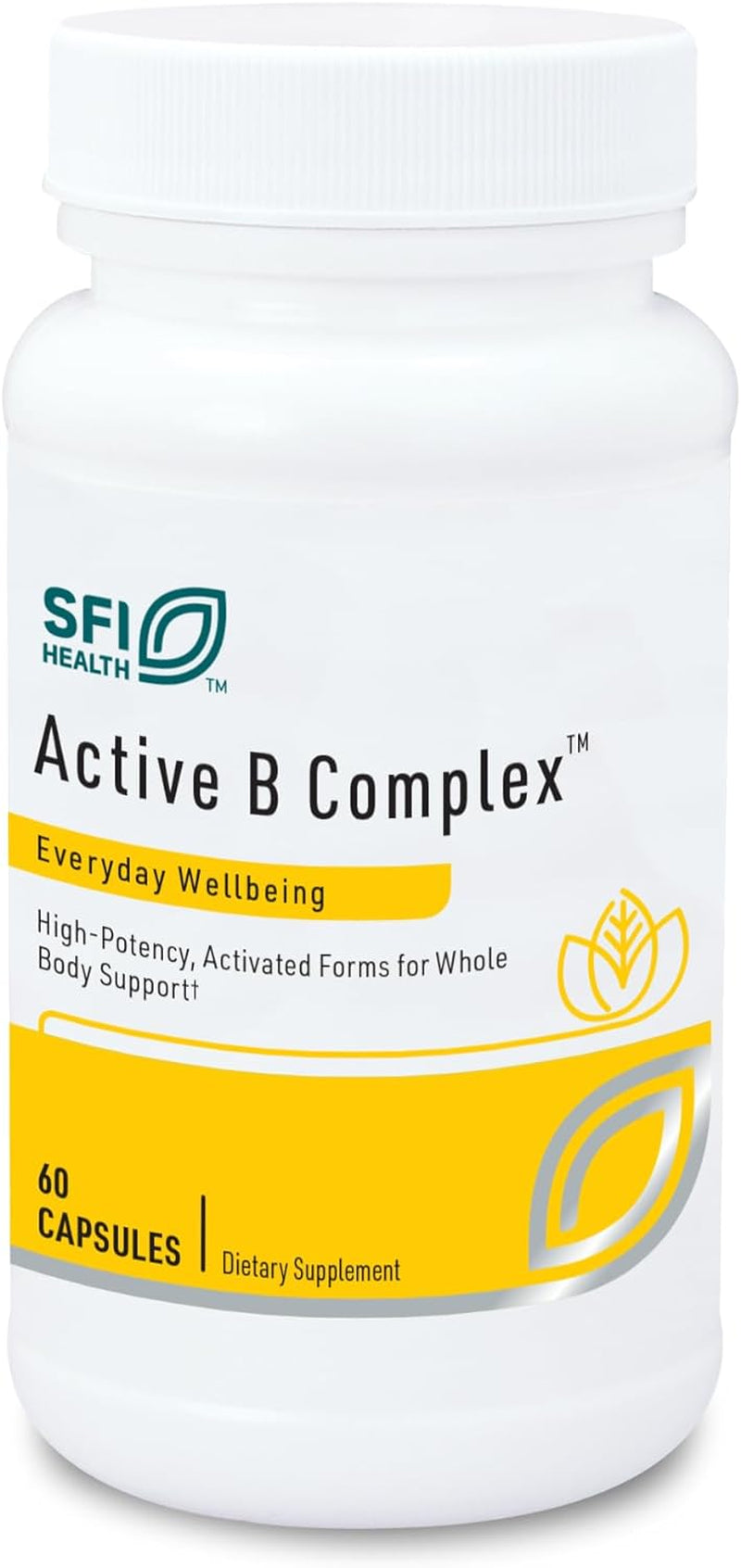 Klaire Labs Active B Complex - Energy & Mood Support B Vitamin Supplement with Metafolin Folate, Methylcobalamin B12, Biotin & VIT B6 - High Potency, 