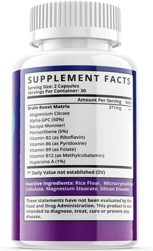 1 Pack - Neuro Lift Nootropic Supplement Pills for Brain, Focus, Memory Booster