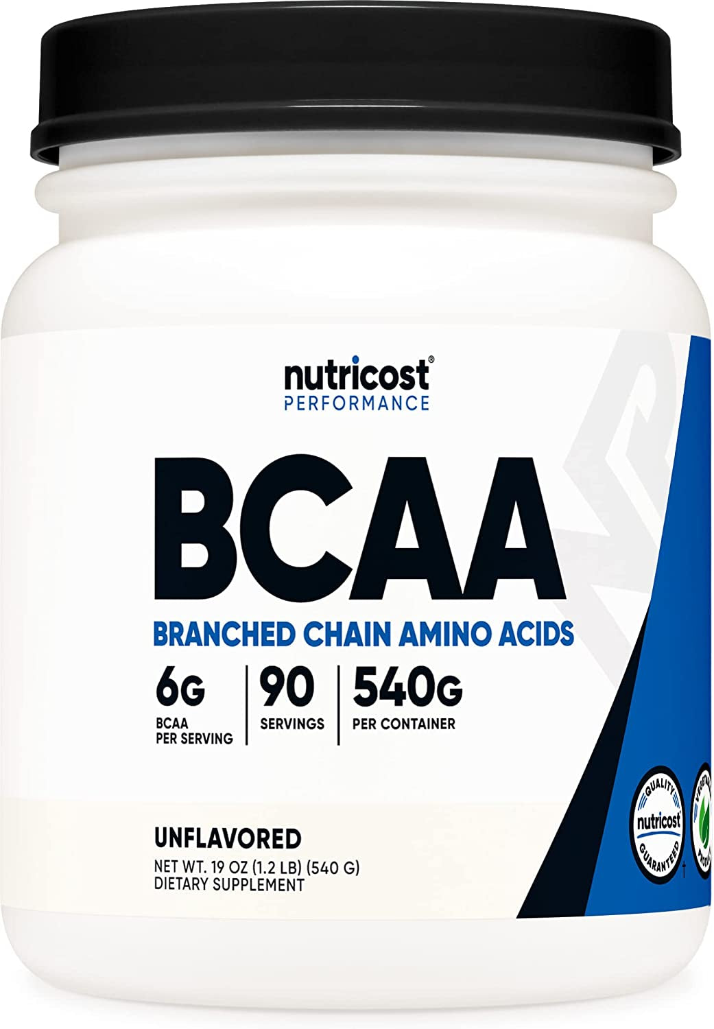 Nutricost BCAA Powder 2:1:1 (Unflavored, 90 Servings) - Branched Chain Amino Acids