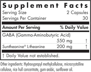 Allergy Research Group 200Mg of Zen Supplement - GABA, L-Theanine, Calmness Support, Day or Night, Hypoallergenic, Vegetarian Capsules - 120 Count 