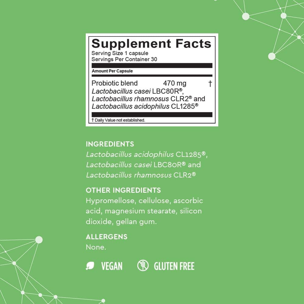 Bio-K + Extra Care Probiotic Supplement Capsules for Adult Men and Women, 80 Billion Active Bacteria, Promotes Immune System Health - Vegan & Gluten-Free Delayed Release, 20 Capules/Box