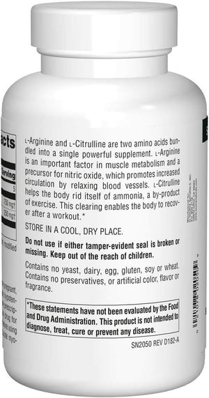 L-Arginine L-Citrulline Complex, Essential Amino Acid Supplement, Supports Peak Performance* 1,000 Mg - 240 Tablets