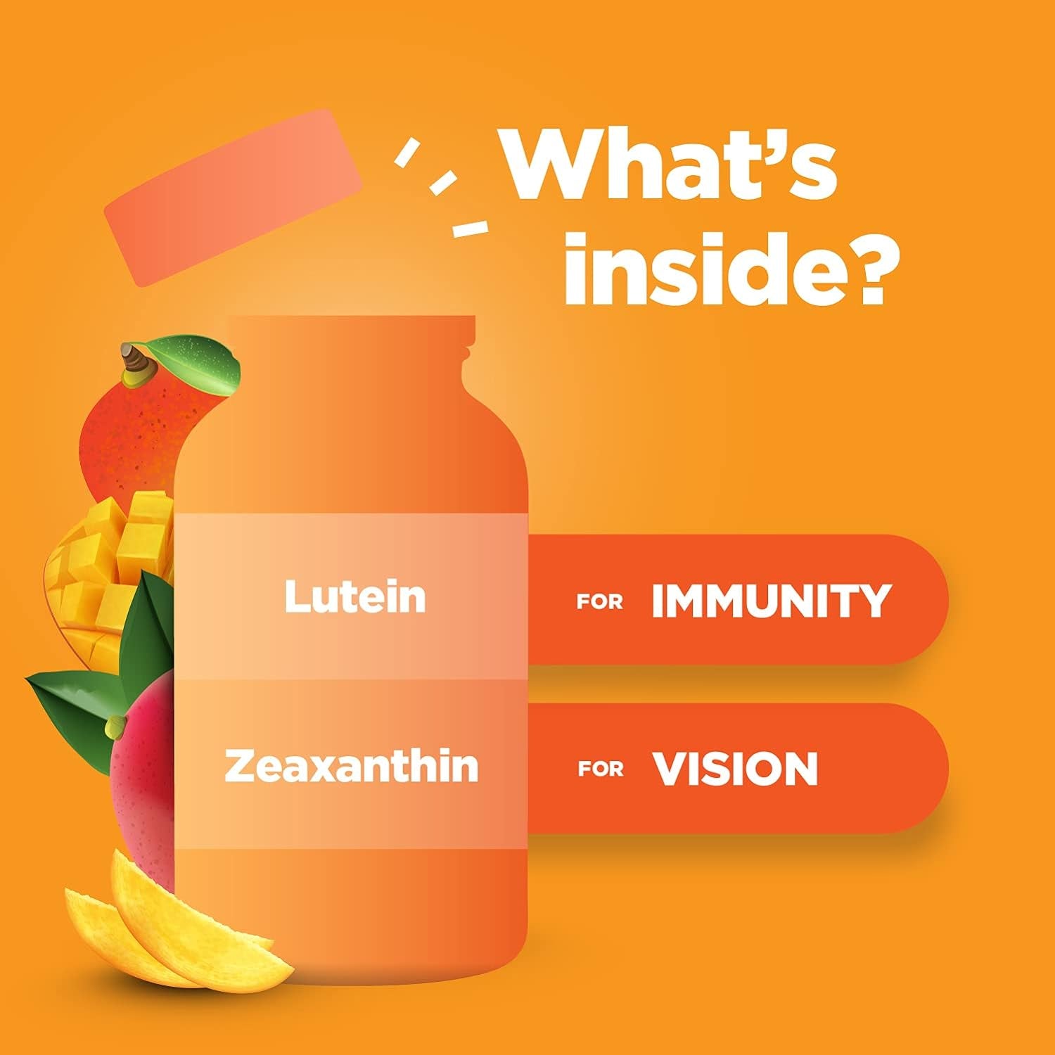 Lutein & Zeaxanthin Eye Health Supplement for Adults - Delicious Vegan Eye Vitamins Lutein and Zeaxanthin Gummies - Lutein 20Mg per Serving for Vision Clarity Dry Eye Relief and Blue Light Support 