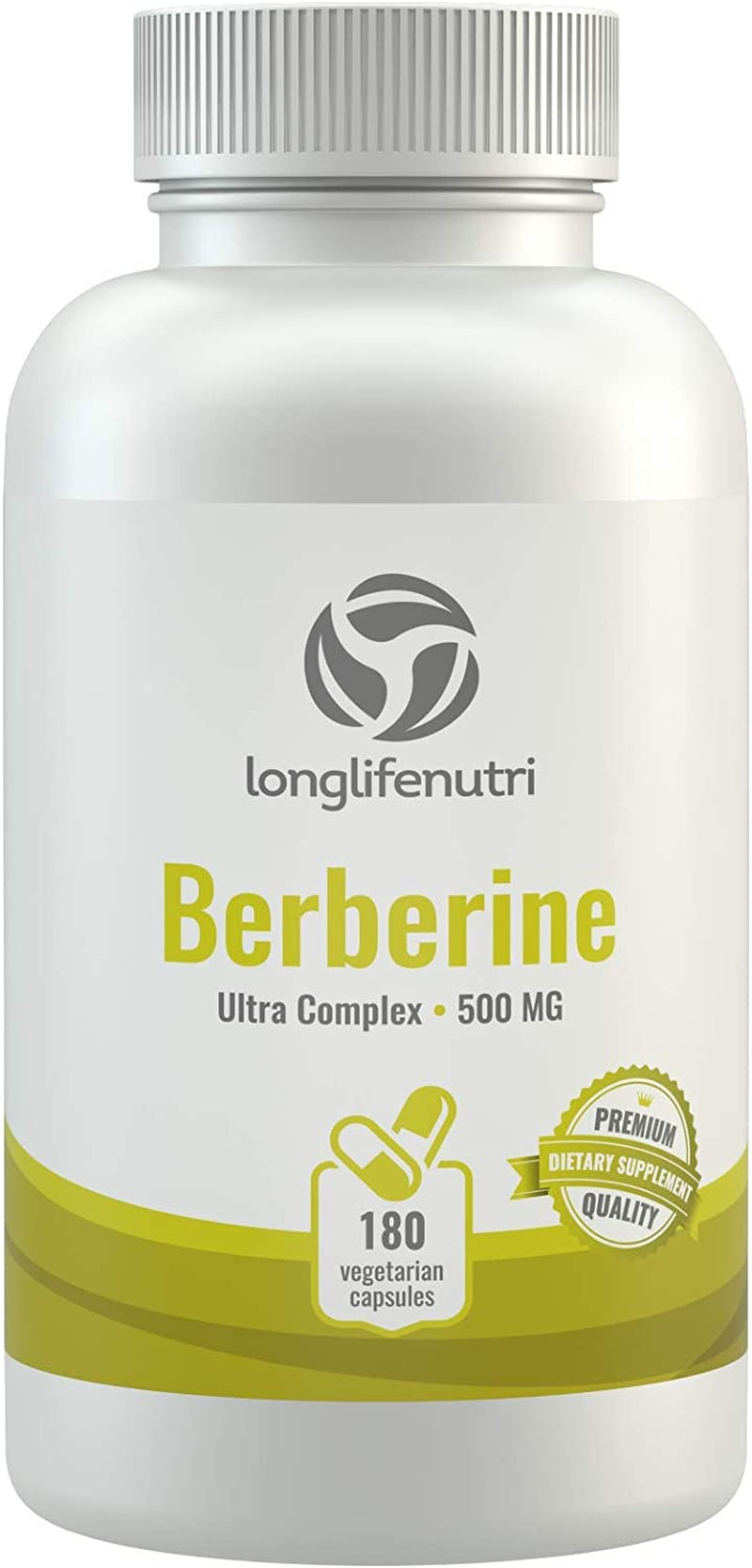 Berberine Supplement 500Mg HCL Extract | 180 Vegetarian Capsules | Made in USA | 1000Mg per Serving | Dihydroberberine plus Berberis Aristata Complex