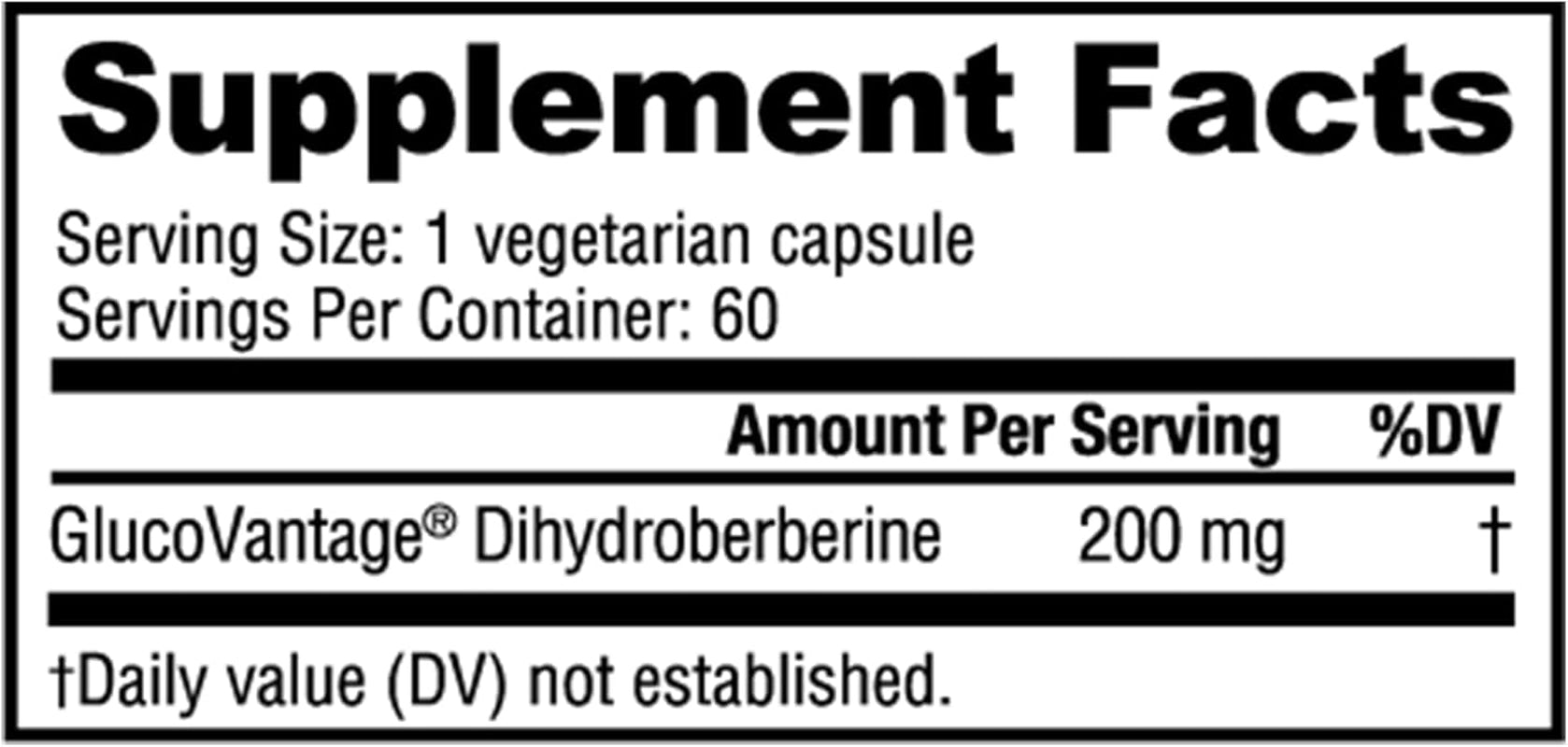 Nutrabio Berberine Advanced Supplement (Dihydroberberine), 200 Mg - Provides Advanced Absorption Carbohydrate Tolerance Support, 60 Caps 