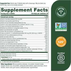 Megafood Men'S 55+ Advanced Multivitamin for Men - Doctor-Formulated -Choline, Vitamin D, Vitamin B12 – plus Real Food – Brain Health Supplement for Adults & Immune Support - 60 Tabs (30 Servings)