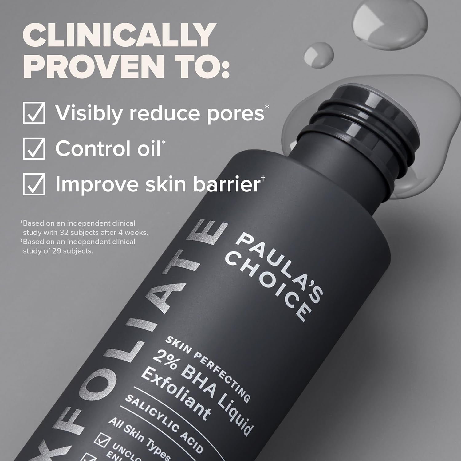Paula'S Choice Skin Perfecting 2% BHA Liquid Salicylic Acid Exfoliant, Gentle Facial Exfoliator for Blackheads, Large Pores, Wrinkles & Fine Lines, Travel Size, 1 Fluid Ounce 