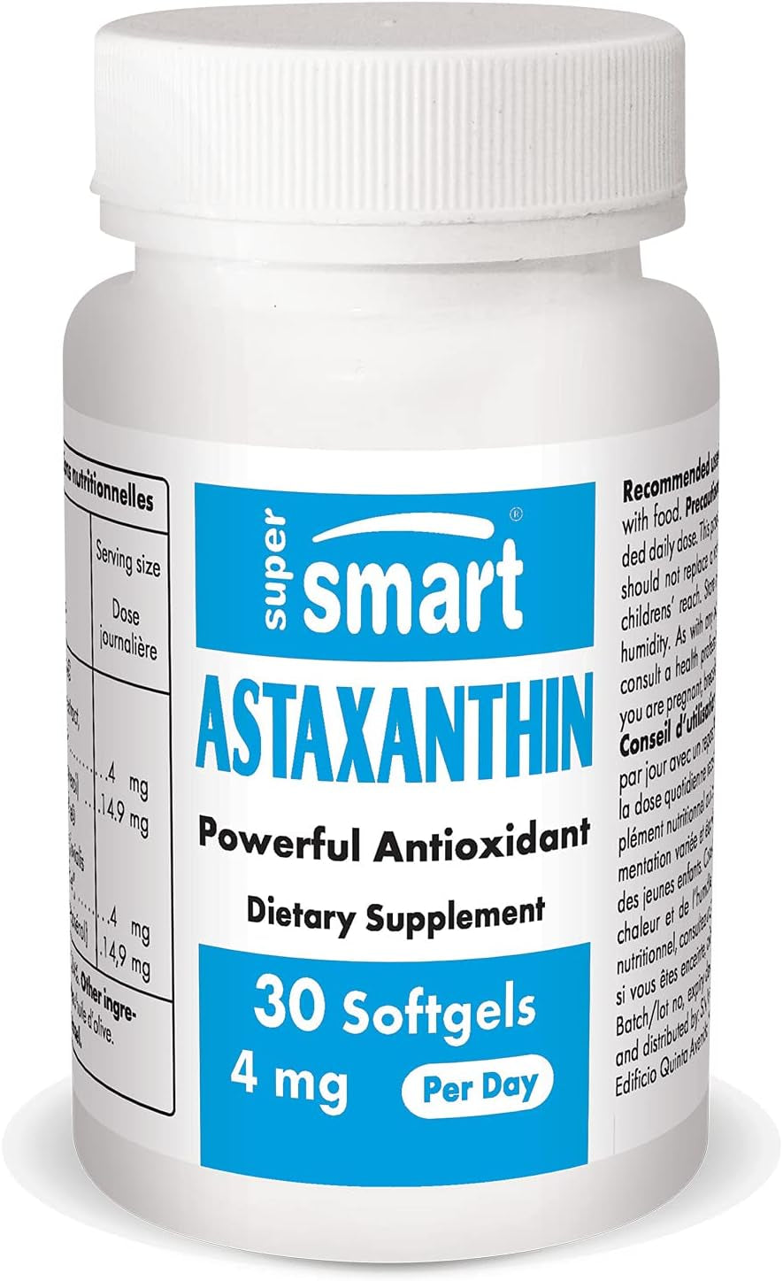 '- Astaxanthin 4 Mg per Day - Powerful Antioxidant Carotenoid - Has Immuno-Modulating Properties & Helps with Oxidative Stress | Non-Gmo & Gluten Free 