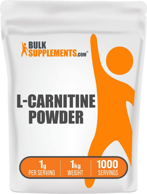 Bulksupplements.Com L-Carnitine Powder - Carnitine Supplement, L Carnitine 1000Mg, Carnitine Powder - Amino Acids Supplement, Energy Support - Gluten Free, 1G per Serving, 1Kg (2.2 Lbs)