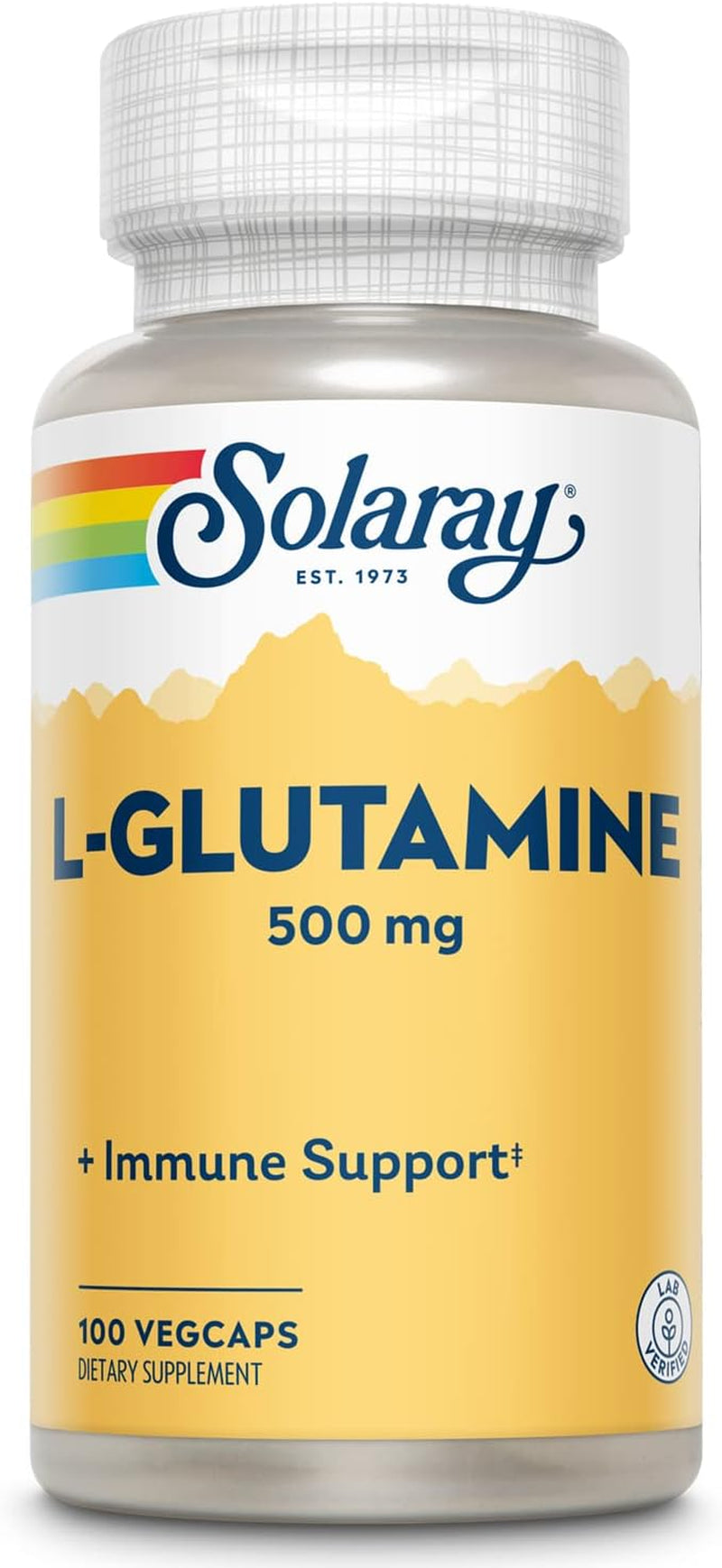 L Glutamine Capsules 500 Mg - Immune Support Supplement - Free Amino Acid - Lab Verified, 60-Day Money-Back Guarantee - 100 Servings, 100 Vegcaps