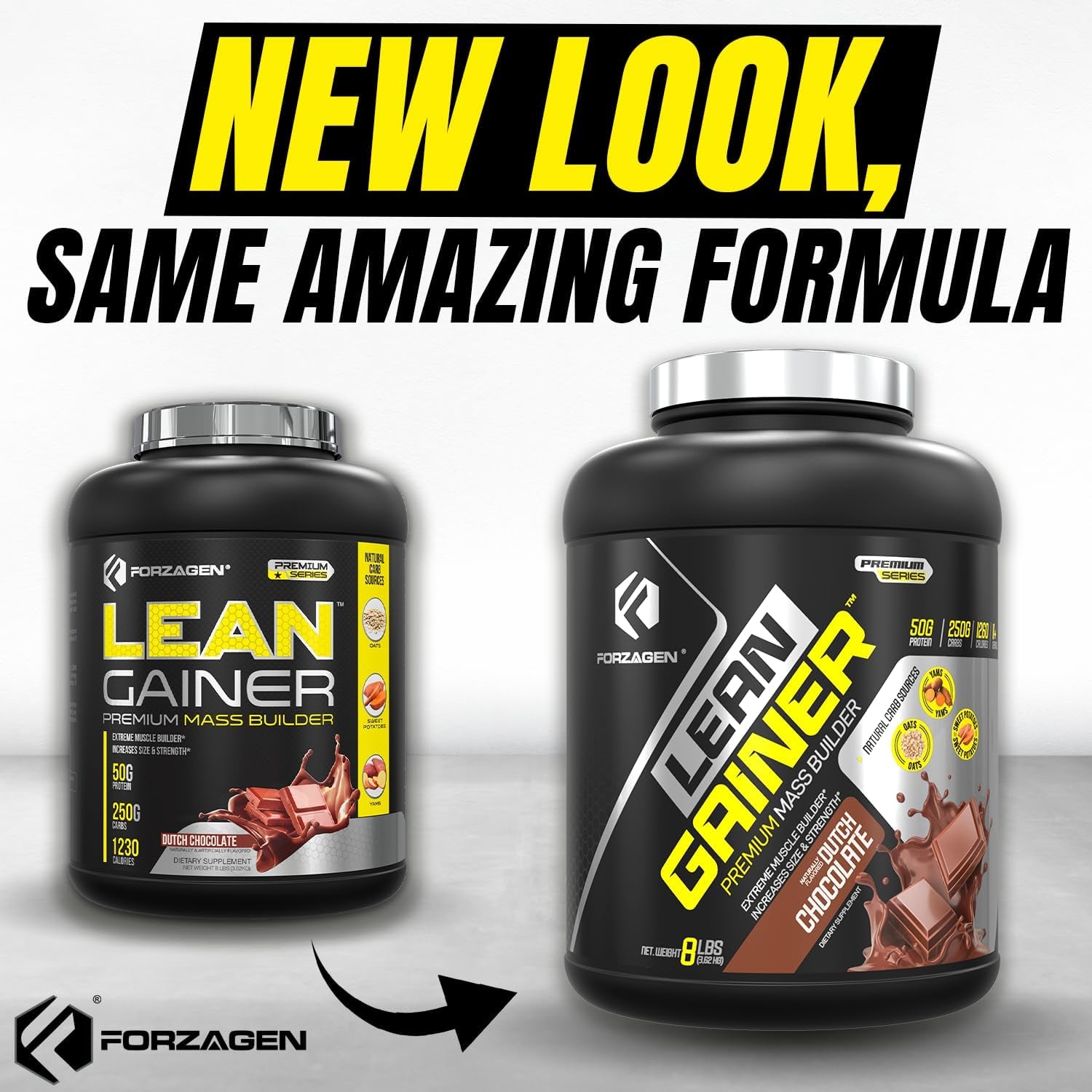Forzagen Lean Gainer Premium Mass Builder | Mass Gainer Protein Powder for Men & Women | High Calorie Protein, Weight Gain, Bulk, Muscle Building Supplement | Dutch Chocolate, 8 Lbs. (11 Servings) 