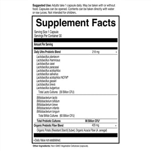 Garden of Life Probiotics for Women and Men, Dr. Formulated Once Daily Ultra 90 Billion Adult Probiotic for Digestive Health, Immune System Support, Acidophilus, Prebiotics, 30 Vegetarian Capsules 