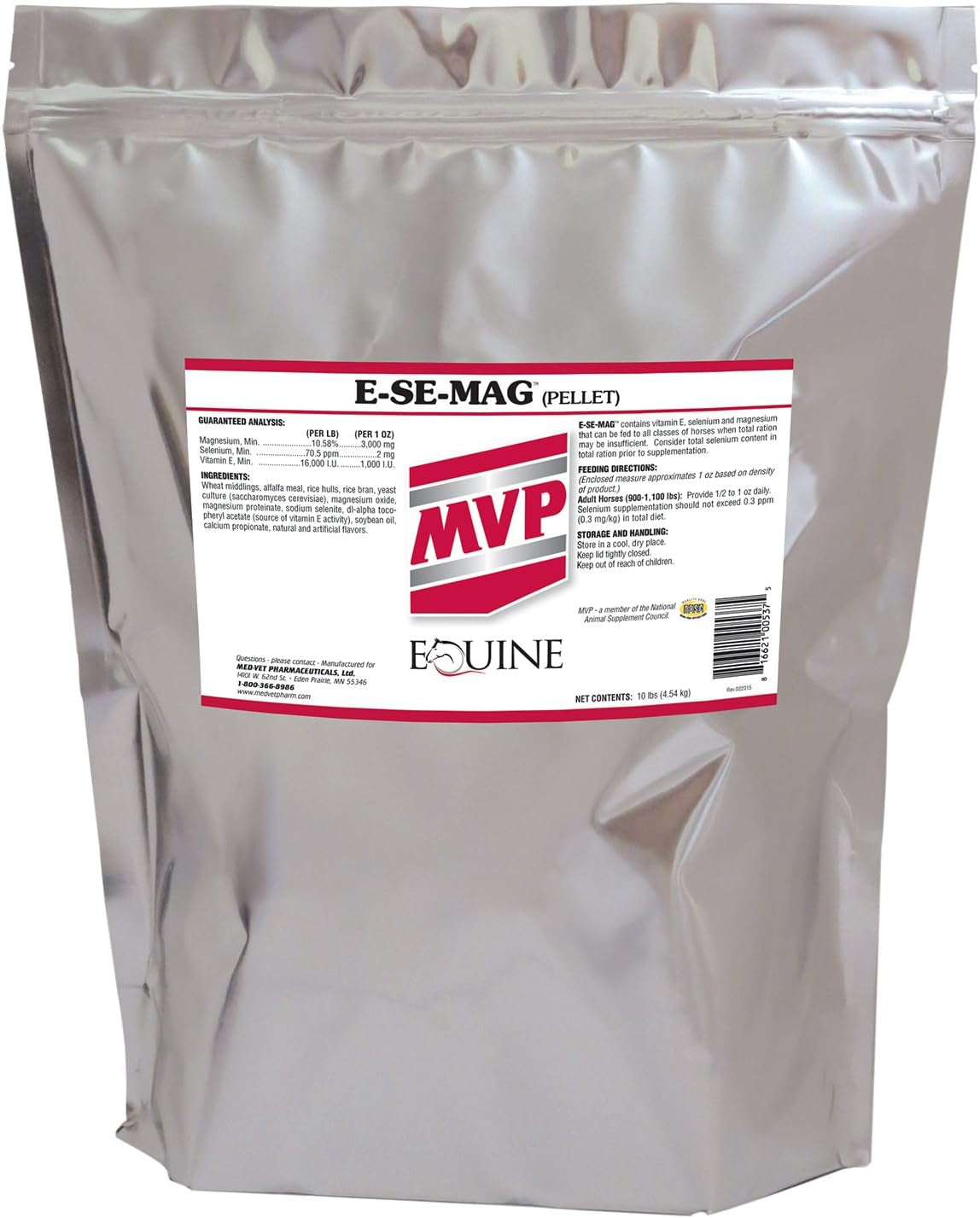 E-Se-Mag (10Lb) for Muscle Function & Recovery in Horses