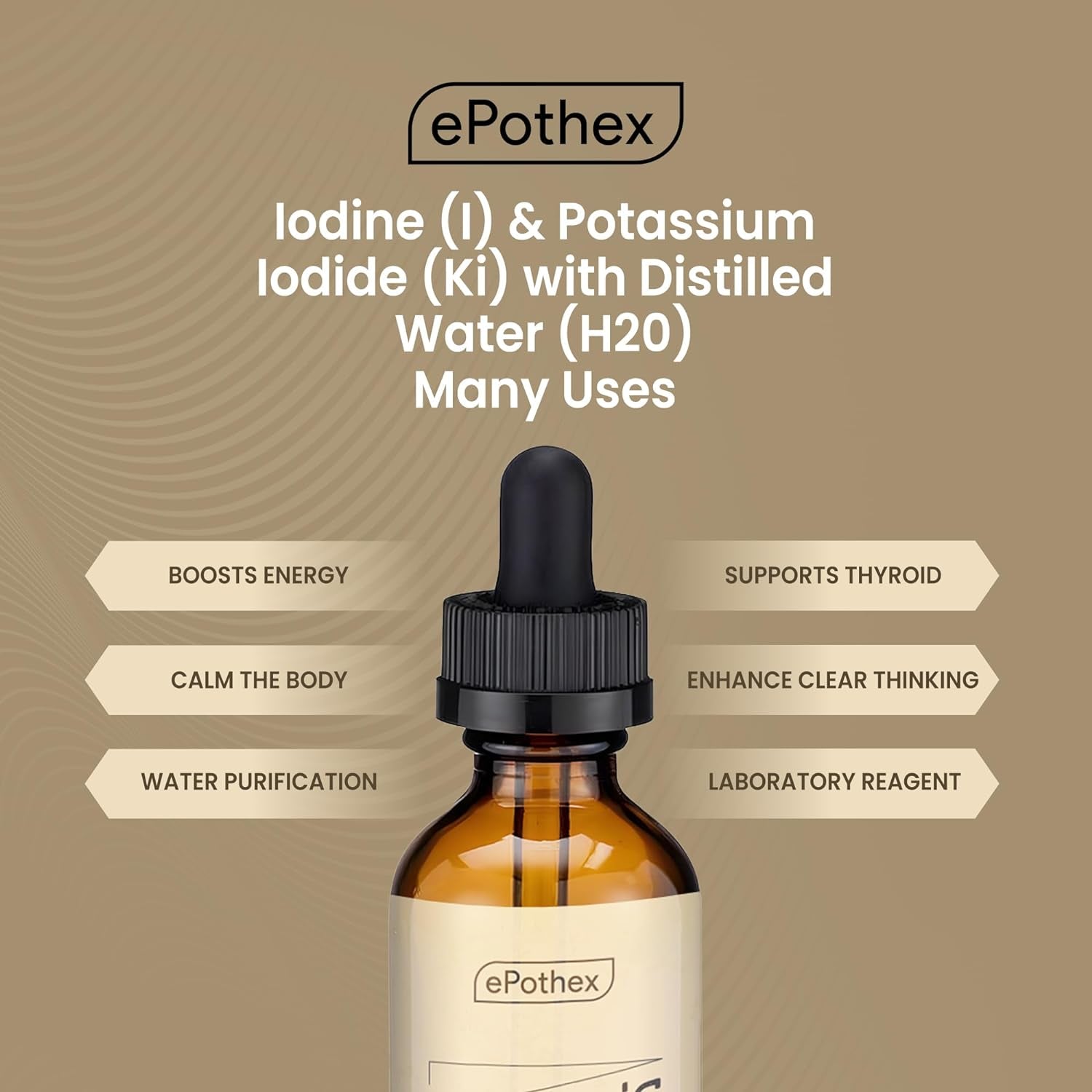 Lugol'S Solution 2% 2Oz Glass Dropper Bottle. Contains Potassium Iodide and Iodine, 60Ml 