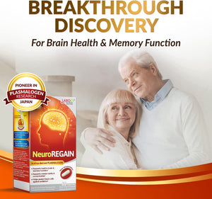 LABO Nutrition Neuroregain - Scallop-Derived PLASMALOGEN for Brain Deterioration, Memory, Alertness, Learning, Concentration and Other Cognitive Functions – Suitable for Seniors, Adult Men & Women X3