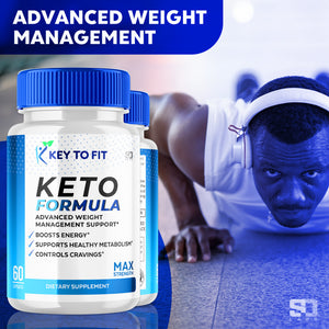 Key to Fit Advanced Keto Capsules - Weight Management and Energy Boost (2 Pack)