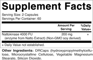 Vitamatic 2 Packs Nattokinase Supplement 4,000 FU Servings, 120 Delayed Released Capsules - Survives Stomach Acids - Non-Gmo & Gluten Free - Made in the USA