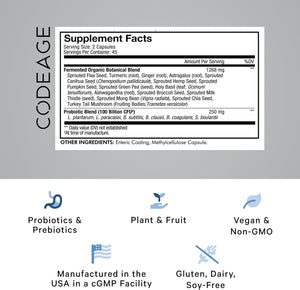 SBO Probiotics, 100 Billion Cfus per Serving, Multi Strain Soil Based Organisms Blend and Organic Fermented Botanical Blend, Shelf-Stable, 90 Capsules 