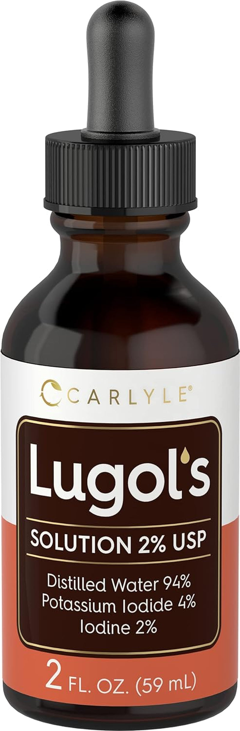 Carlyle Lugols Iodine 2 Percent 2 Fl Oz | Potassium Iodide and Iodine Solution 2% Liquid Drops