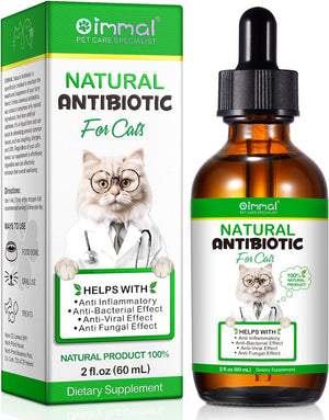 Antibiotics for Cats, Natural Antibiotic for Cats, Pet Supplements, Cat Antibiotics Supports Immune & Cats Allergy Relief, Cats Multivitamin, Cats UTI Antibiotics, Chicken Flavour - 2 Fl Oz / 1 Pack