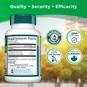 Collagen & Natural Eggshell Membrane | Achieve Rapid Joint Relief in as Little than Just 5 Days| Patented Hydrolyzed Collagen Joint Support Supplement Joint & Mobility 90 Capsules