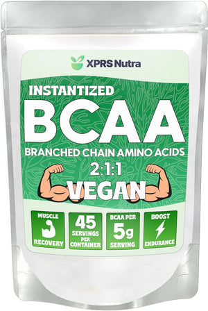 XPRS Nutra BCAA Powder - Amino Acids Supplement for Men - Unflavored BCAA Workout Supplements - Gym Supplements for Men - Amino Acids Supplement for Women for Gym Post Workout Recovery (2 Pounds)