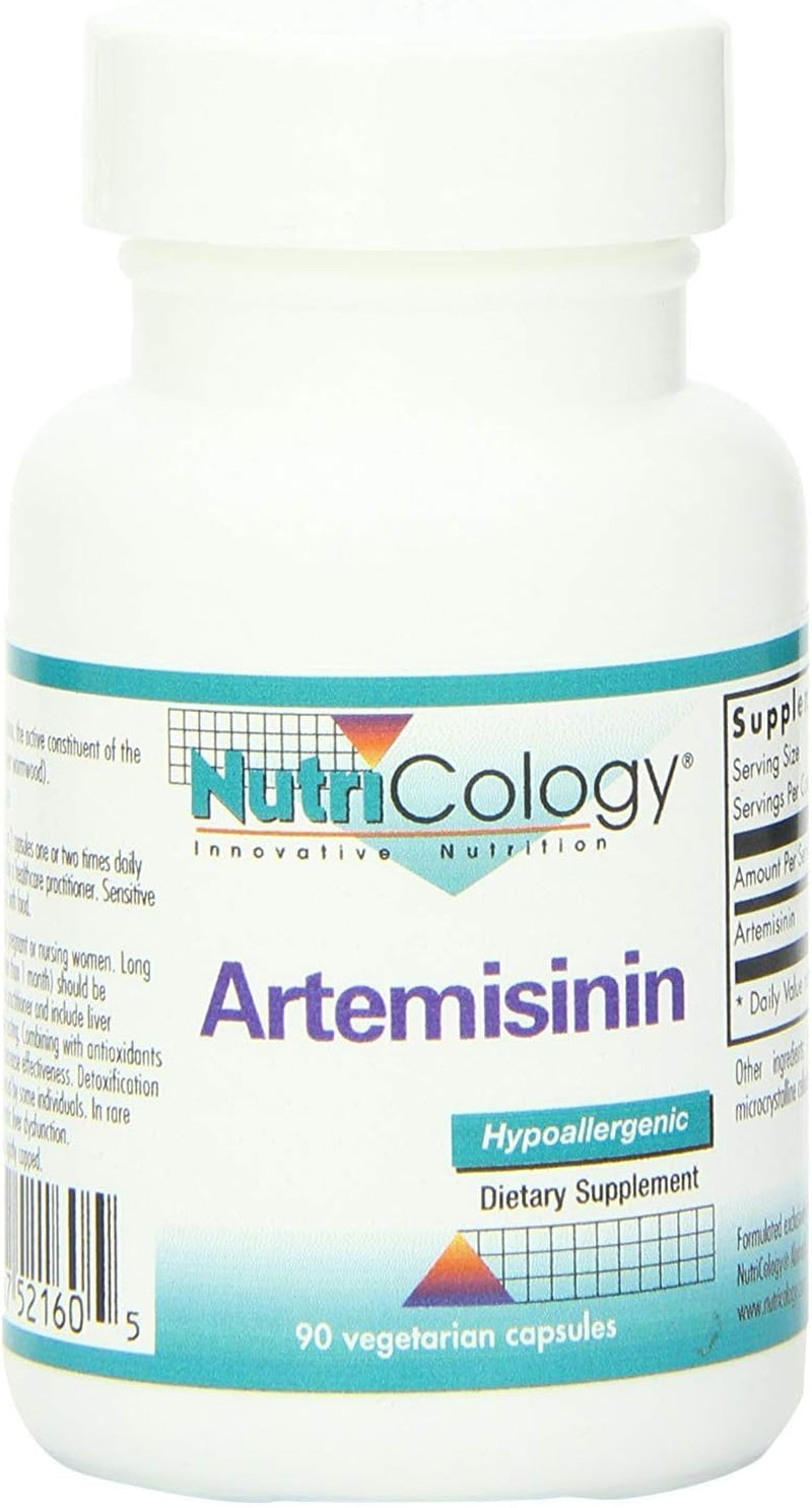 Nutricology Artemisinin Supplement - GI Tract Support, Pure Qinghaosu from Artemisia Annua, Thujone-Free, Vegetarian Capsules - 90 Count