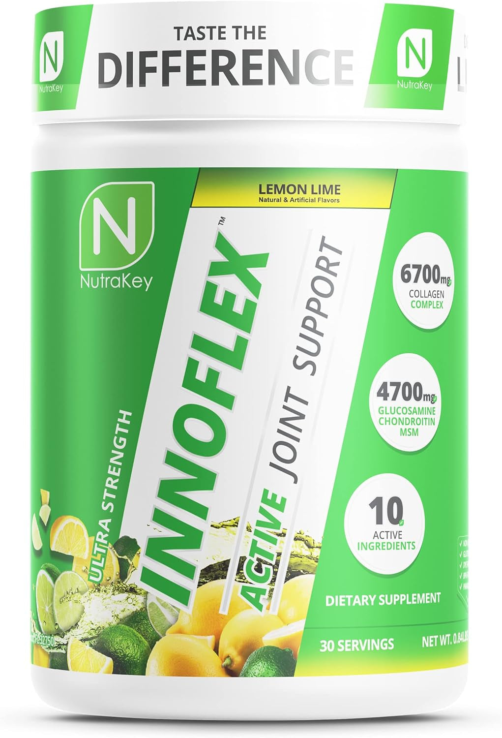 Nutrakey Innoflex Glucosamine with Chondroitin, Msm, Hyaluronic Acid and Collagen