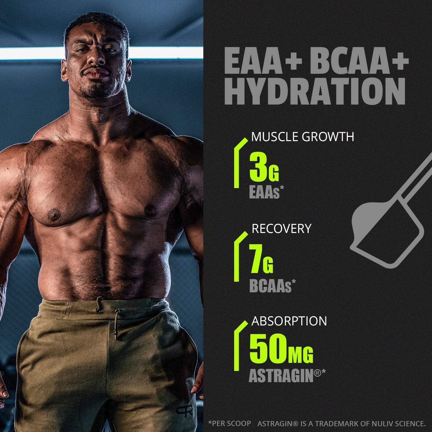Larry Wheels' Essential Amino Acids EAA Powder - Tropical Punch - Pre, Intra & Post Workout Drink - BCAA Powder for Men & Women, EAA + BCAA + Hydration. Advanced Formula with Astragin.