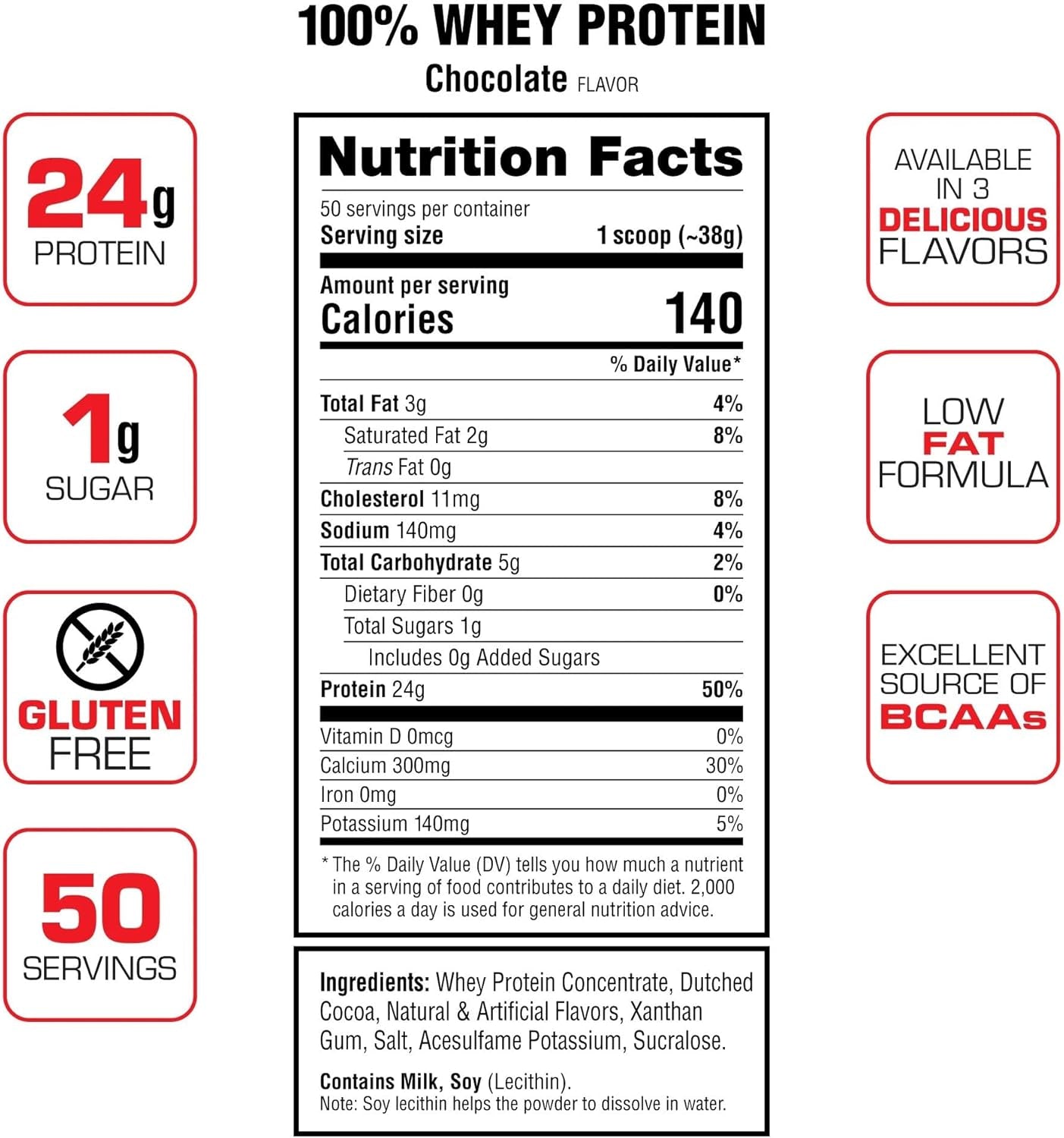 Labrada 100% Whey Protein, Vanilla, 4.13 Pound 