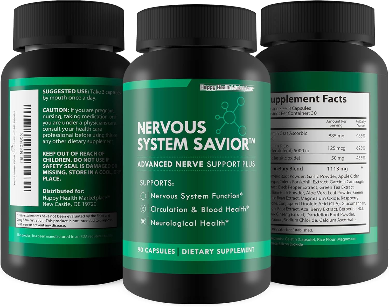 Nervous System Savior - Advanced Nerve Support - Our Best Nerve Support Supplement - Natural Nerve Savior Supplement to Help save Your Nerve Health - Nerve Support Supplements Your Nerves Savior
