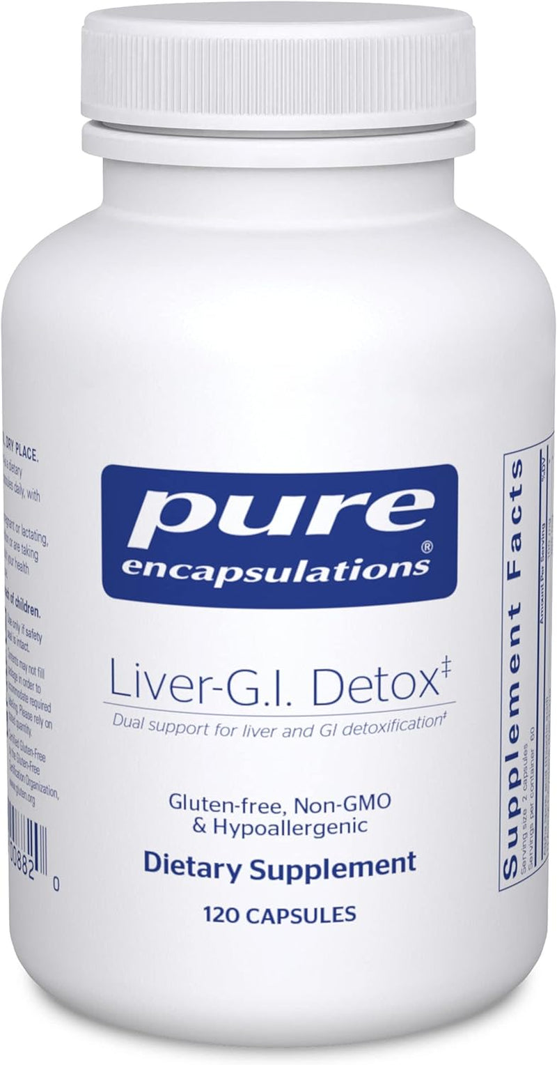 Liver-G.I. Detox - Liver Cleanser & GI Detox* - with Alpha Lipoic Acid & Curcumin Extract - Gluten Free & Non-Gmo - 120 Capsules 