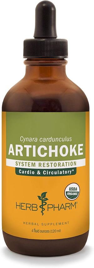 Herb Pharm Certified Organic Artichoke Liquid Extract for Cardiovascular and Circulatory Support - 4 Ounce