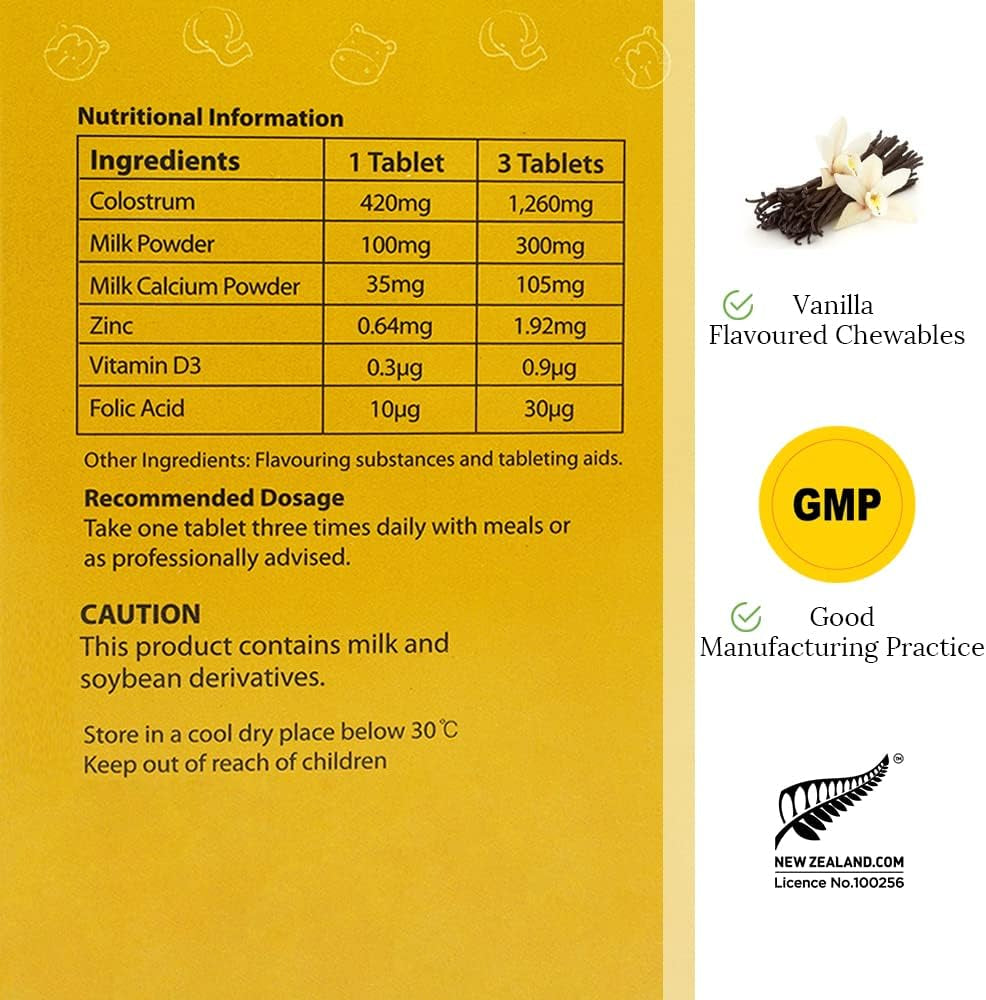 Hi Well Premium Grass-Fed Colostrum Gold Milk 200Tablets