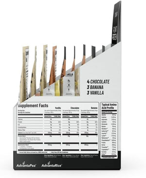 Snap Supplements 100% Plant Based Protein Powder Stick Packs with Nitric Oxide Booster (10 Pack, Banana)