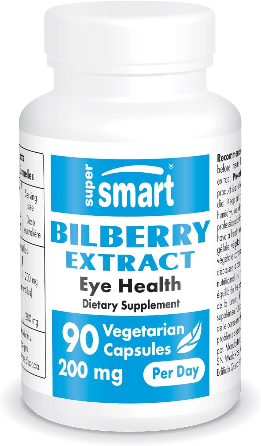 '- Bilberry Extract (High Strength) - 25% Anthocyanin - Bilberry Supplement for Eyes - Vaccinium Myrtillus Fruit Supplement | Non-Gmo & Gluten Free - 90 Vegetarian Capsules 