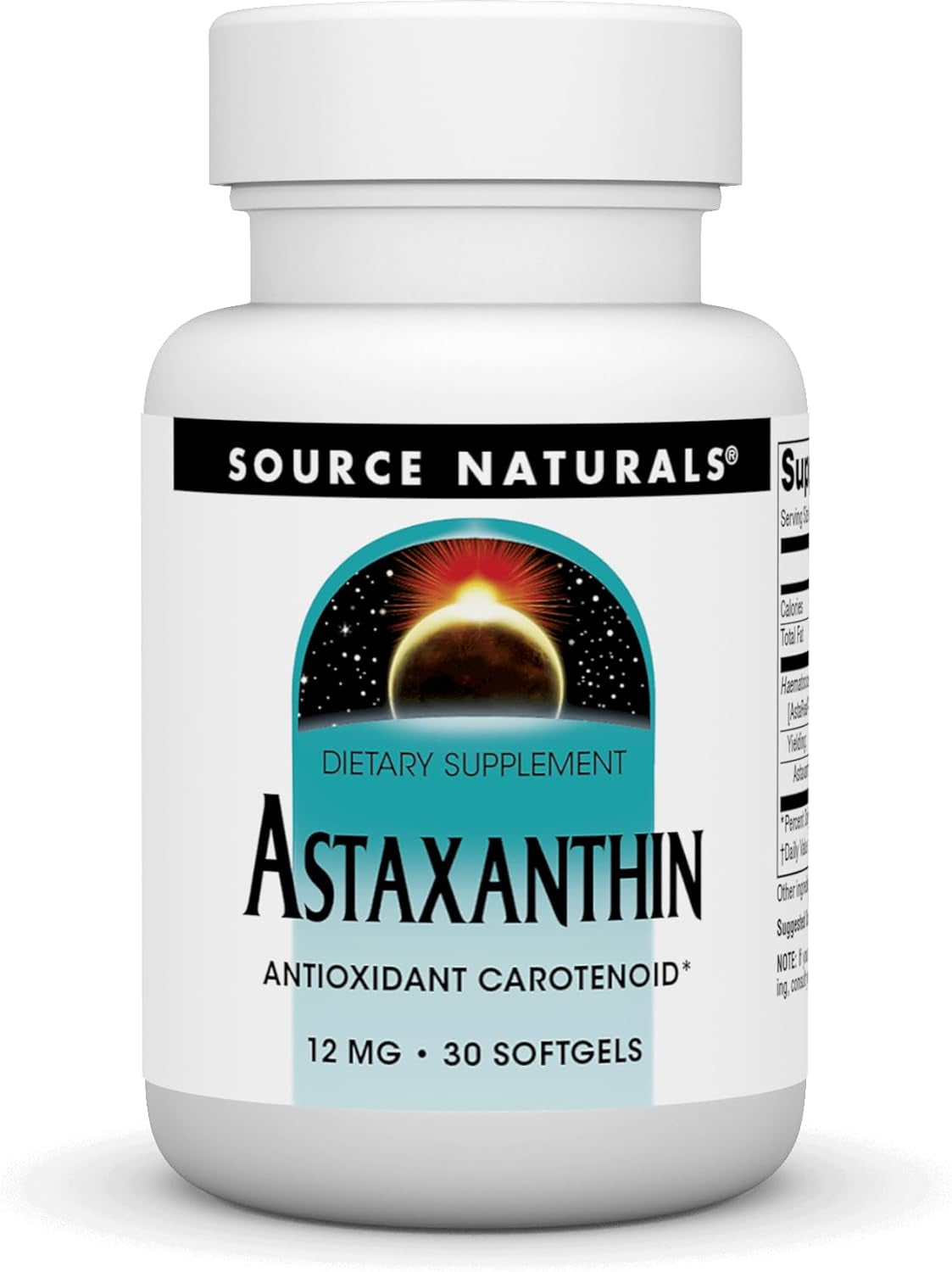 Source Naturals Astaxanthin, Antioxidant Carotenoid, 12Mg - 30 Softgels