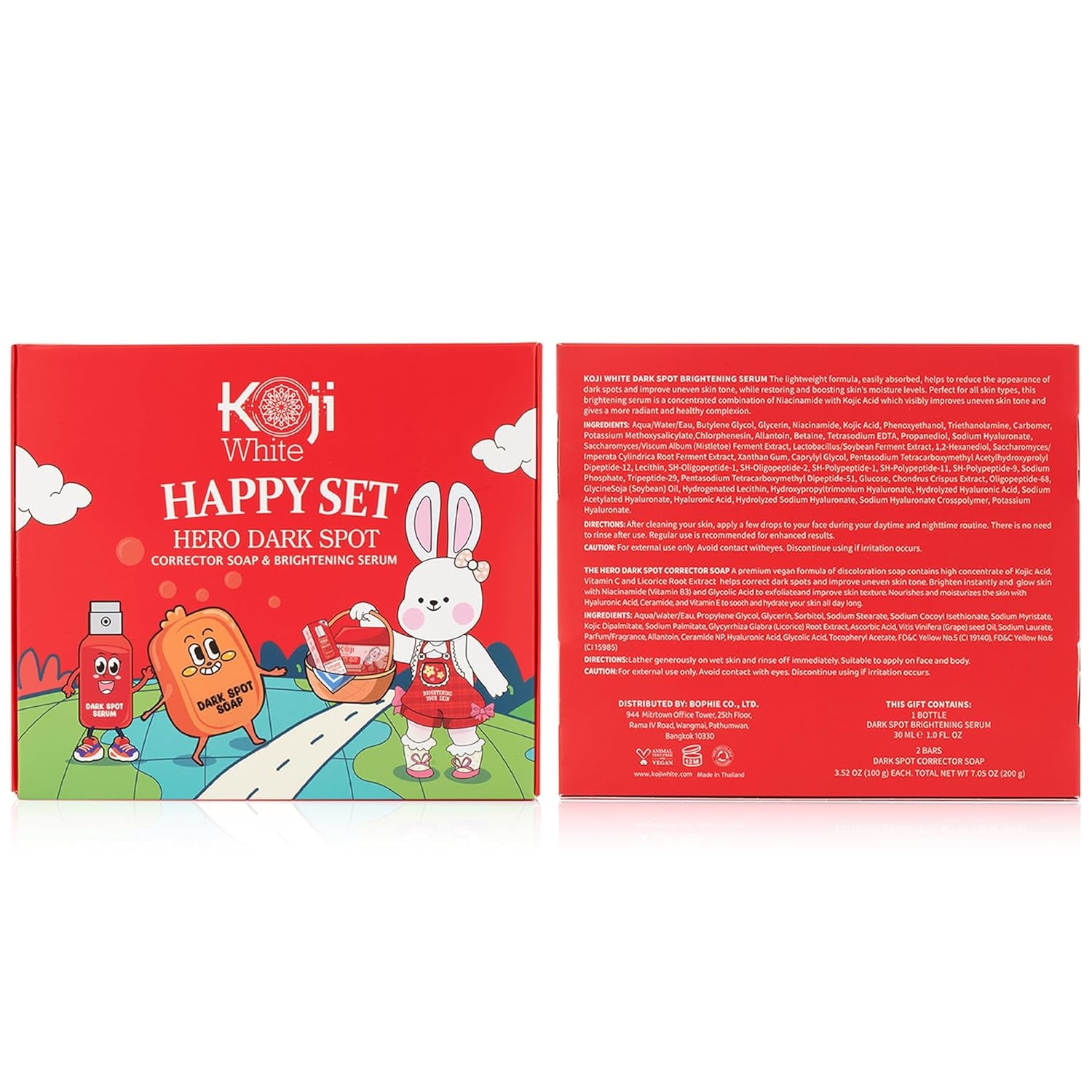 Koji White Skin Care Set – Hero Dark Spot Corrector Soap (3.52 Oz) & Dark Spot Brightening Serum (1 Fl.Oz) for Face Moisturizer with Kojic Acid, Niacinamide, Vitamin C, Hyaluronic Acid