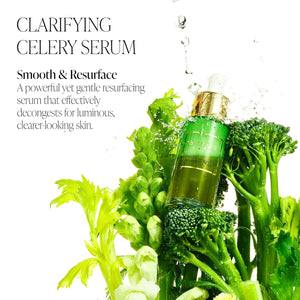 Byroe Exfoliating AHA Serum | Gentle Celery Serum for Resurfacing and Acne Prone Skin | Clarifying Pore Minimizer with Vitamin 12 Complex and LHA from Salicylic Acid | Vegan 30 ML