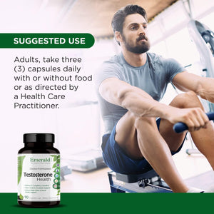 EMERALD LABS Testosterone Health - Men'S Supplement with Eurycoma Longifolia, L-Citrulline & KSM-66 Ashwagandha to Support Circulation & Men'S Health - 90 Vegetable Capsules (30-Day Supply) 