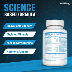 Pescience Trumulti Men'S, Multivitamin with Premium Quality Vitamin C, D, Zinc for Immune & Stress Support, 90 Capsules