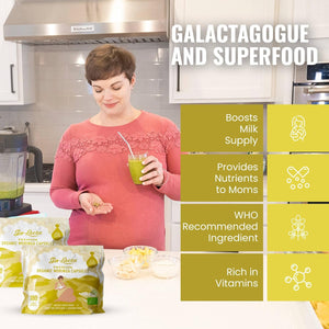 Go-Lacta® 100% Organic Moringa Capsules for Breastfeeding Moms - 30 Capsules - Pure Premium Postnatal Vitamins - Breastfeeding Supplements to Increase Milk Supply - Postpartum Vitamins for Women