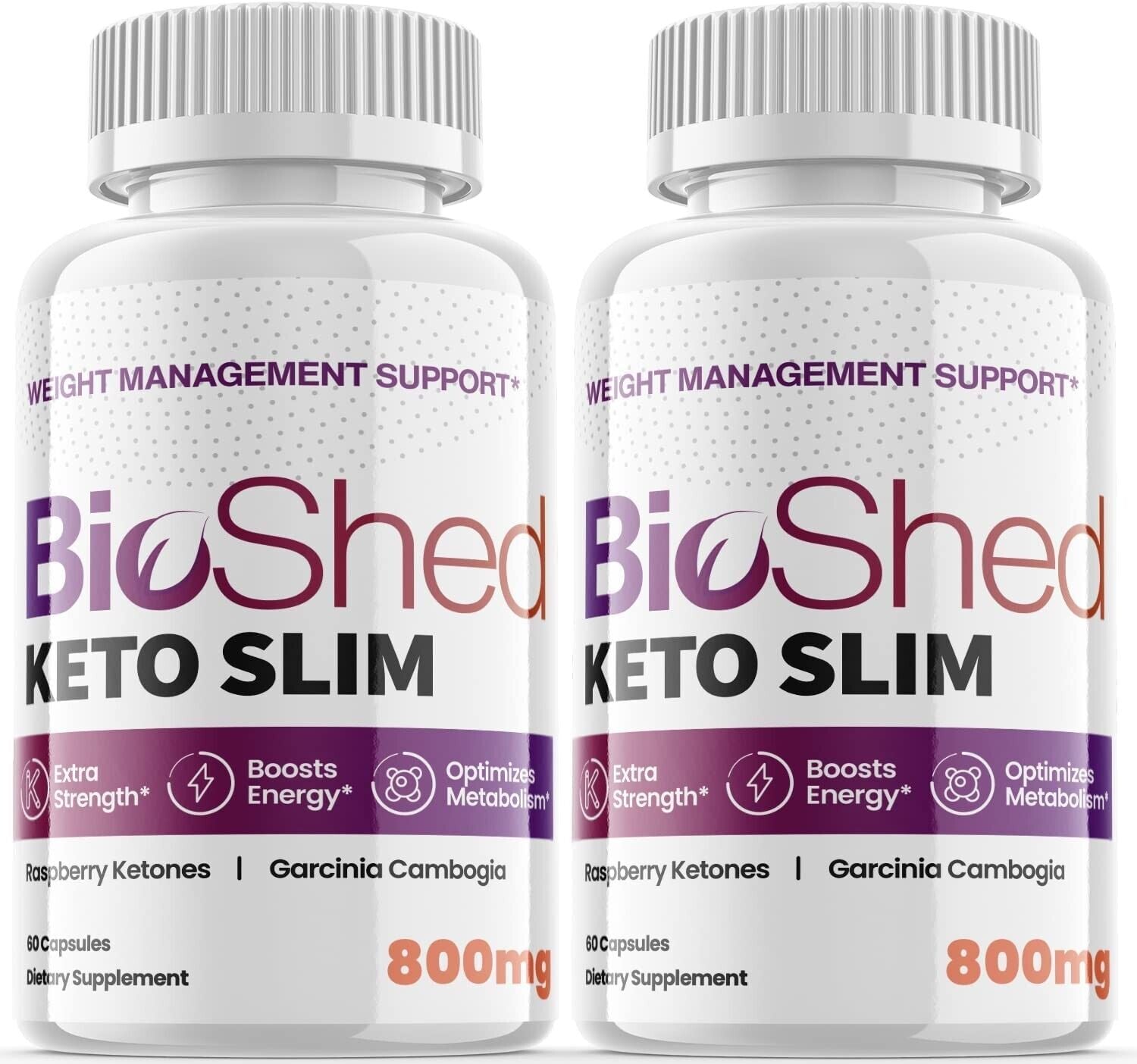(2 Pack) Bioshed Keto Pills - Support Weight Loss, Helps Fat Burn - 120 Capsules 
