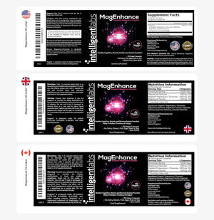 Magenhance Magtein® Magnesium Complex Supplement Magnesium L-Threonate with Magnesium Glycinate and Taurate by Intelligent Labs, 90 Capsules